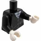 LEGO Nero Spooky Ragazza Minifigure Busto (973 / 88585)