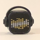 LEGO Zwart Vierkant Hoofd met Headphones