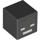 LEGO Black Square Minifigure Head with Minecraft Wither Face (19729 / 28282)