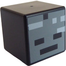 LEGO Schwarz Platz Minifigure Kopf mit Wither Skelett Gesicht (19729 / 28281)