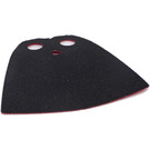 LEGO Black Standard Cape with Red Back with Starched Fabric