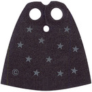 LEGO Black Standard Cape with Stars with Regular Starched Texture (702 / 40226)