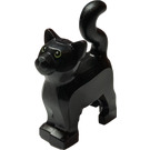 LEGO Black Standing Cat with Long Tail with Green Eyes and Gray Nose (80829 / 103938)