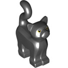 LEGO Black Standing Cat with Long Tail with Yellow Eyes Pattern (6175 / 22378)