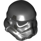 LEGO Zwart Stormtrooper Helm met Pearl Dark Grijs (50347)