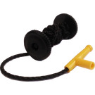 LEGO Black String with Black Reel and Yellow Nozzle