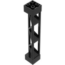 LEGO Black Support 2 x 2 x 10 Girder Triangular Vertical (Type 1 - Solid Top, 3 Posts) (30517)