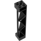 LEGO Schwarz Support 2 x 2 x 10 Träger Dreieckig Vertikal (Typ 2 - offene Seite oben, 1 Pfosten und 1 Paneel) (57893)