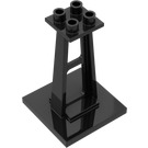 LEGO Černá Support 4 x 4 x 5 Stanchion s vysokými cvočky (2680)