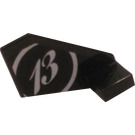 LEGO Black Tail 2 x 3 x 2 Fin with '13' (Right) Sticker (44661)