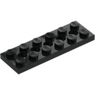 LEGO Svart Technic Plate 2 x 6 med Hull (32001)