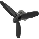 LEGO Black Three Blade Propellor with 24 Tooth Gear