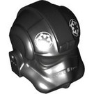 LEGO Black TIE Fighter Pilot Helmet with Two Logos and Mouth Dots (87556 / 100518)