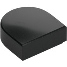 LEGO Black Tile 1 x 1 Half Oval (24246 / 35399)