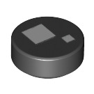 LEGO Black Tile 1 x 1 Round with BrickHeadz Eye (31468 / 102487)