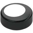 LEGO Black Tile 1 x 1 Round with White Circle (32732 / 98138)