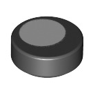 LEGO Noir Tuile 1 x 1 Rond avec blanc Cercle (32732 / 98138)