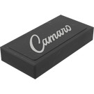 LEGO Black Tile 1 x 2 with Camaro Logo Sticker with Groove (3069)