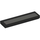 LEGO Black Tile 1 x 4 with Gray Stripe (2431 / 69932)