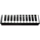 LEGO Black Tile 1 x 4 with Piano Keyboard Sticker (2431)