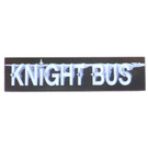 LEGO Black Tile 1 x 4 with White 'Knight Bus' Pattern (2431)