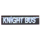 LEGO Black Tile 1 x 4 with White 'Knight Bus' Pattern (2431 / 48853)