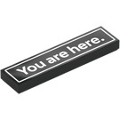 LEGO Black Tile 1 x 4 with "You are here." (2431 / 105911)