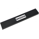 LEGO Black Tile 1 x 6 with 'MK60008' License Plate Sticker (6636)