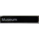 LEGO Black Tile 1 x 6 with "Museum" (6636 / 87674)