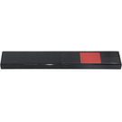 LEGO Black Tile 1 x 6 with Red rectangle Sticker (6636)