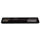 LEGO Black Tile 1 x 6 with Silver Vents Right Side Sticker (6636)