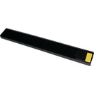 LEGO Black Tile 1 x 8 with Curved Yellow Strip Sticker (4162)