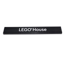 레고 검은색 타일 1 x 8 ~와 함께 "LEGO House" "G" 세리프 없이 (4162 / 70696)