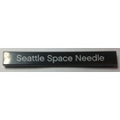 LEGO Black Tile 1 x 8 with "Seattle Space Needle" (4162 / 85867)