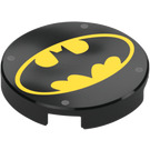 LEGO Black Tile 2 x 2 Round with Batman Logo with Bottom Stud Holder (14769)