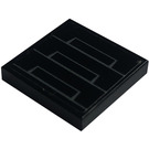 LEGO Noir Tuile 2 x 2 avec Lines Autocollant avec rainure (3068)