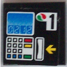 LEGO Noir Tuile 2 x 2 avec Octan Control Panneau 1 Autocollant avec rainure (3068)