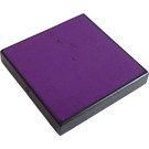 LEGO Black Tile 2 x 2 with Purple with Groove (3068)