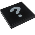 LEGO Black Tile 2 x 2 with Question Mark with Groove (3068 / 87540)