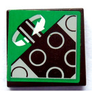 LEGO Schwarz Fliese 2 x 2 mit Rotation Sensor Aufkleber mit Nut (3068)