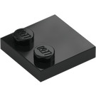 LEGO Black Tile 2 x 2 with Studs on Edge (33909)