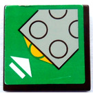 LEGO Schwarz Fliese 2 x 2 mit Touch Sensor Aufkleber mit Nut (3068)