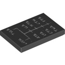 LEGO Tile 2 x 3 with Hamilton Chalkboard Print (26603 / 37097)