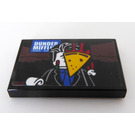 LEGO Black Tile 2 x 3 with Man Receiving Pizza in his Face Sticker (26603)