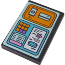 LEGO Noir Tuile 2 x 3 avec Phone / card / Épingle pad / ATM Autocollant (26603)