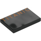 LEGO Black Tile 2 x 3 with TITANIC (26603 / 79424)