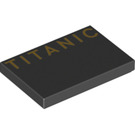 LEGO Noir Tuile 2 x 3 avec TITANIC (26603 / 79424)
