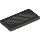 LEGO Black Tile 2 x 4 with Dots Right (77412 / 87079)