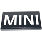 LEGO Zwart Tegel 2 x 4 met MINI Sticker (87079)