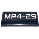 LEGO Black Tile 2 x 4 with MP4-29 Sticker (87079)